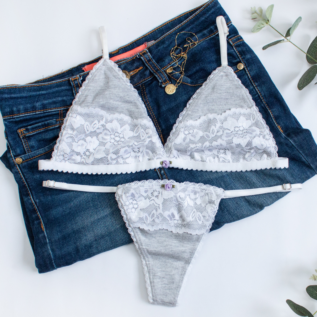 Conjunto Florencia - Gris Claro / S